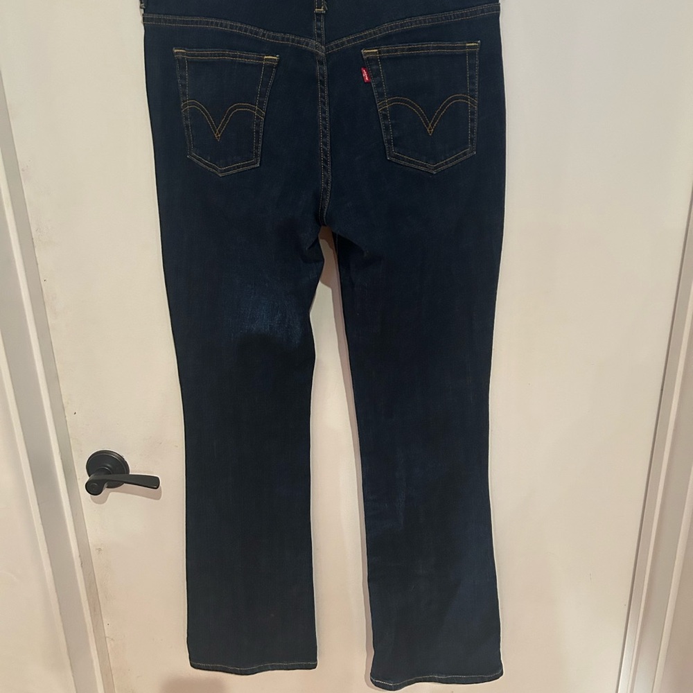 Levi Strauss 515 Bootcut size 10 long Dark Wash Jeans - Picture 13 of 14